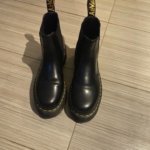 Dr. Martens platform boots.